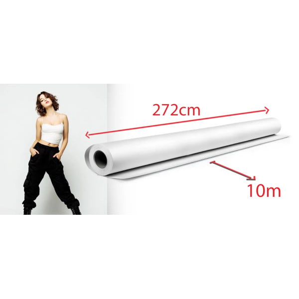 Tło fotograficzne białe 2,72x10m - kartonowe